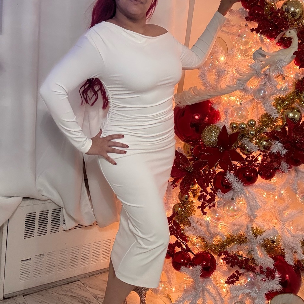 Elegant White Midi Dress